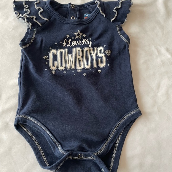 I Love My Cowboys NFL Baby Bodysuit, Sz 3-6 Mos - Picture 3 of 4